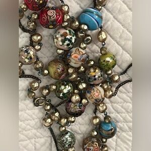 vintage Italian Venetian Murano glass beads WEDDING CAKE BEADS Italy